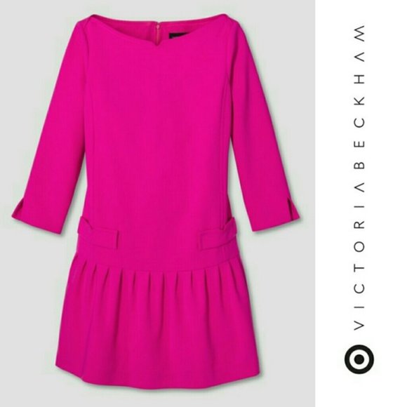 Victoria Beckham Fuchsia Drop Waist Dress Sz. XS - Picture 2 of 10